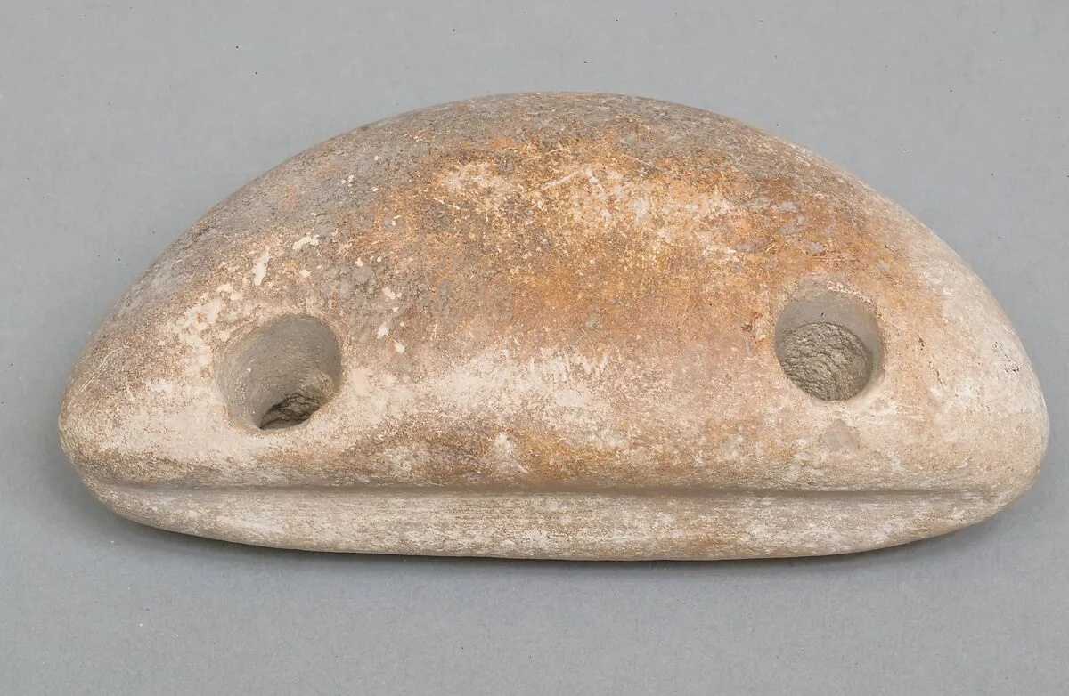 Weighing down device (fish net sinker?) — Unknown