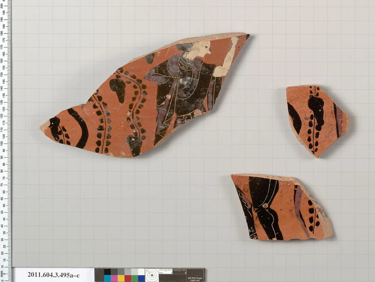 Terracotta fragments of a column-krater (bowl for mixing wine and water) — Unknown