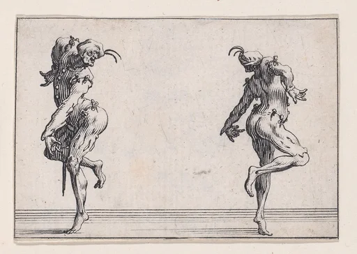 Les Deux Pantalons se Tournant le Dos (Two Men in Pantsuits Turned Away from Each Other), from Les Caprices Series A, The Florence Set