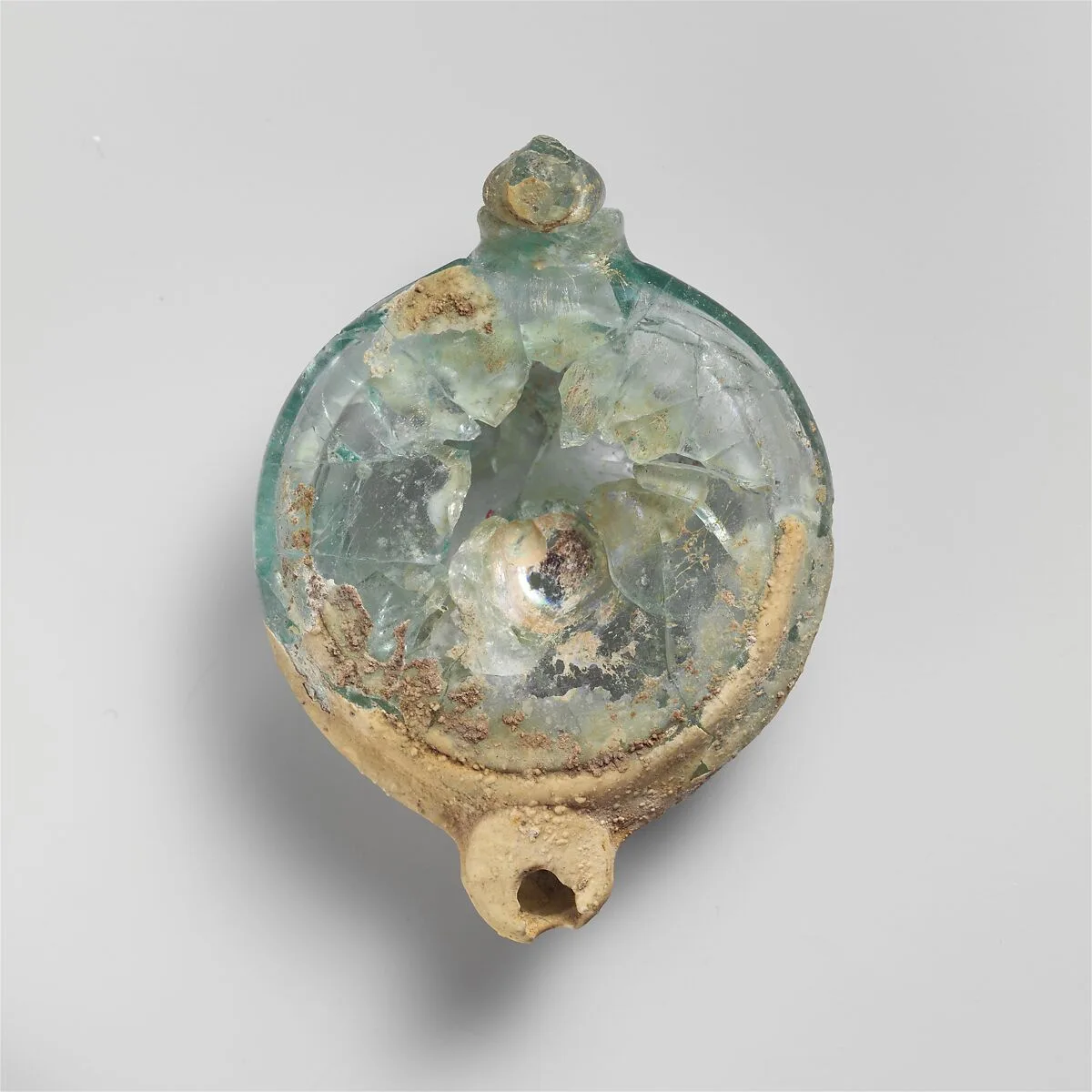 Glass oil lamp — Unknown