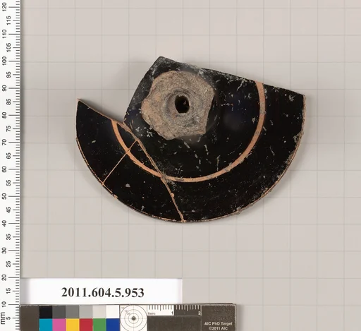 Terracotta fragment of a kylix (drinking cup)