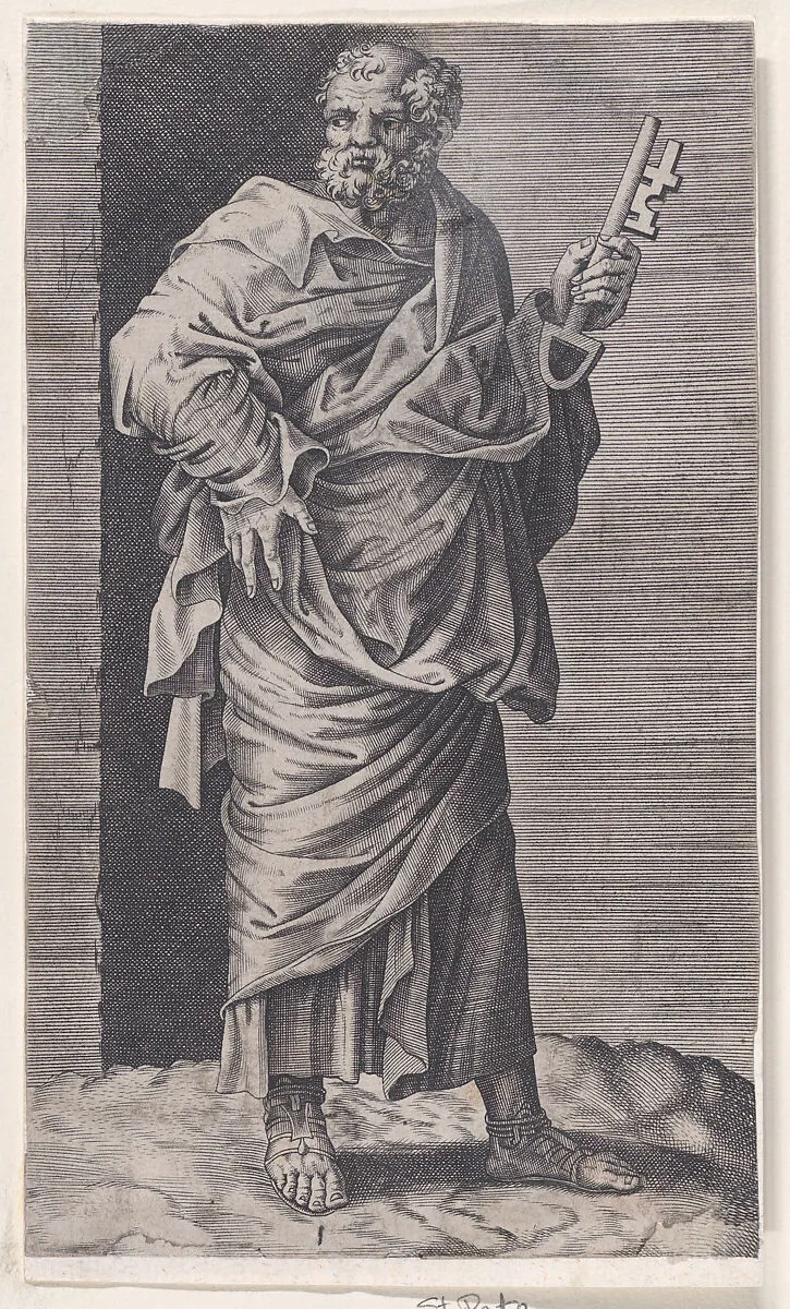 St. Peter, from Christ and the Apostles — Lambert Suavius|Lambert Lombard|Jakob Andreas Fridrich the Elder