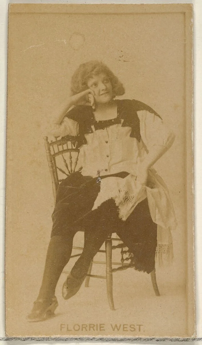 Florrie West, from the Actors and Actresses series (N45, Type 8) for Virginia Brights Cigarettes — Allen & Ginter