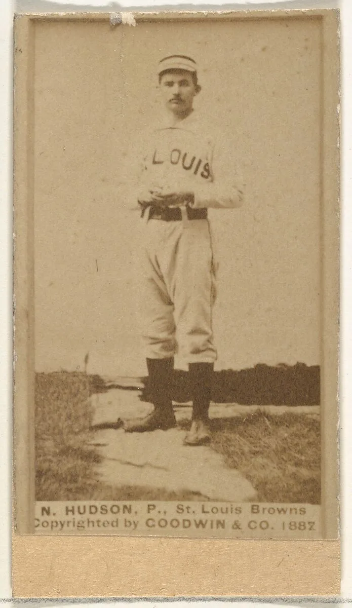 Nathaniel P. "Nat" Hudson, Pitcher, St. Louis Browns, from the Old Judge series (N172) for Old Judge Cigarettes — Goodwin & Company