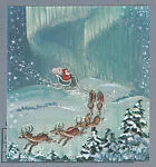 Christmas Card (Santa Claus and Reindeer) — Anonymous, American, 20th century