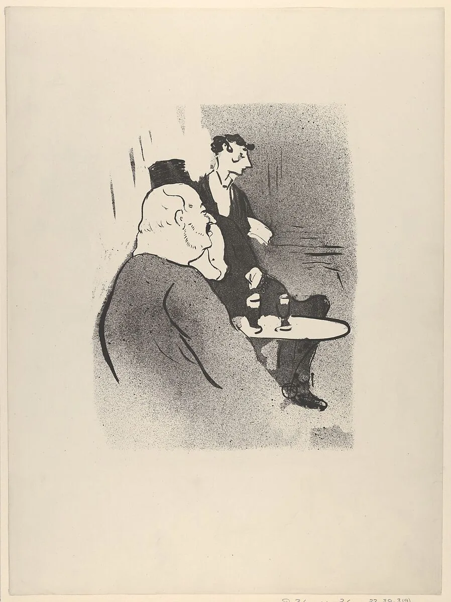 Ducarre at Les Ambassadeurs (from Le Café Concert) — Henri de Toulouse-Lautrec|Edward Ancourt|l'Estampe Originale