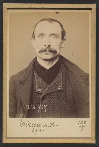 Tiran. Arthur, Théodore. 29 ans, né à Briec (Finistère). Serrurier. Anarchiste. 26/2/94.