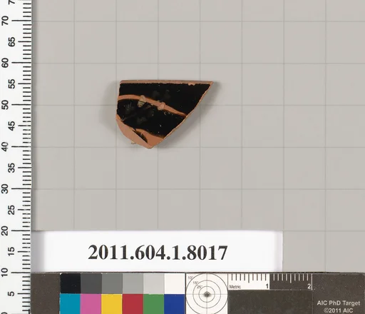 Terracotta rim fragment of a kylix (drinking cup)