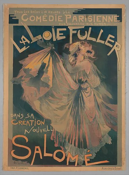 Comedie Parisienne, La Loïe Fuller Dans Sa Création Nouvelle, Salomé — Georges de Feure|Imprimerie P. Lemenil