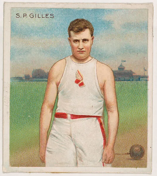 Simon P. Gilles, Track and Field, from Mecca & Hassan Champion Athlete and Prize Fighter collection, 1910 — Hassan Cigarettes