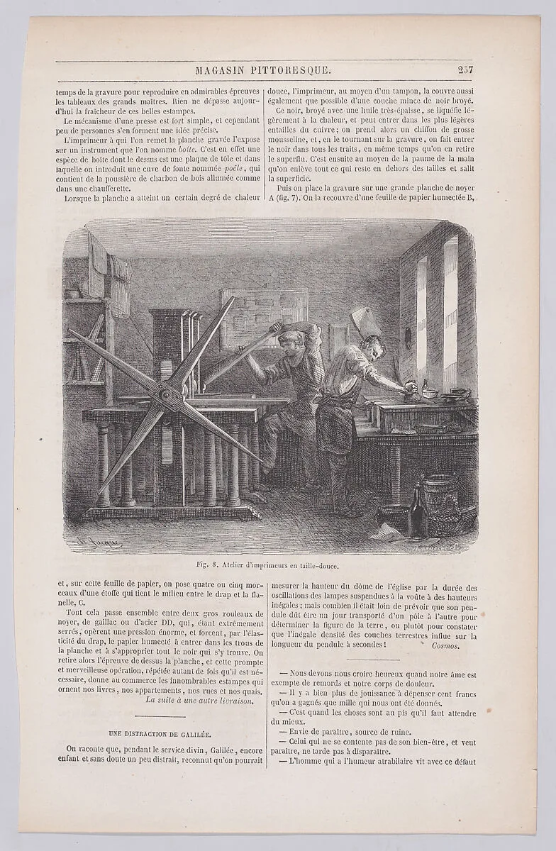 Workshop of Intaglio Printers, from "Le Magasin Pittoresque" — N. Lambert|Charles Jacque