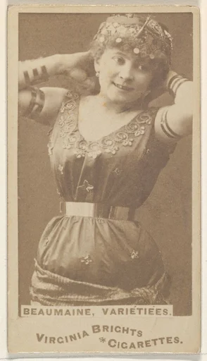 Beaumaine, Varietiees, from the Actors and Actresses series (N45, Type 1) for Virginia Brights Cigarettes