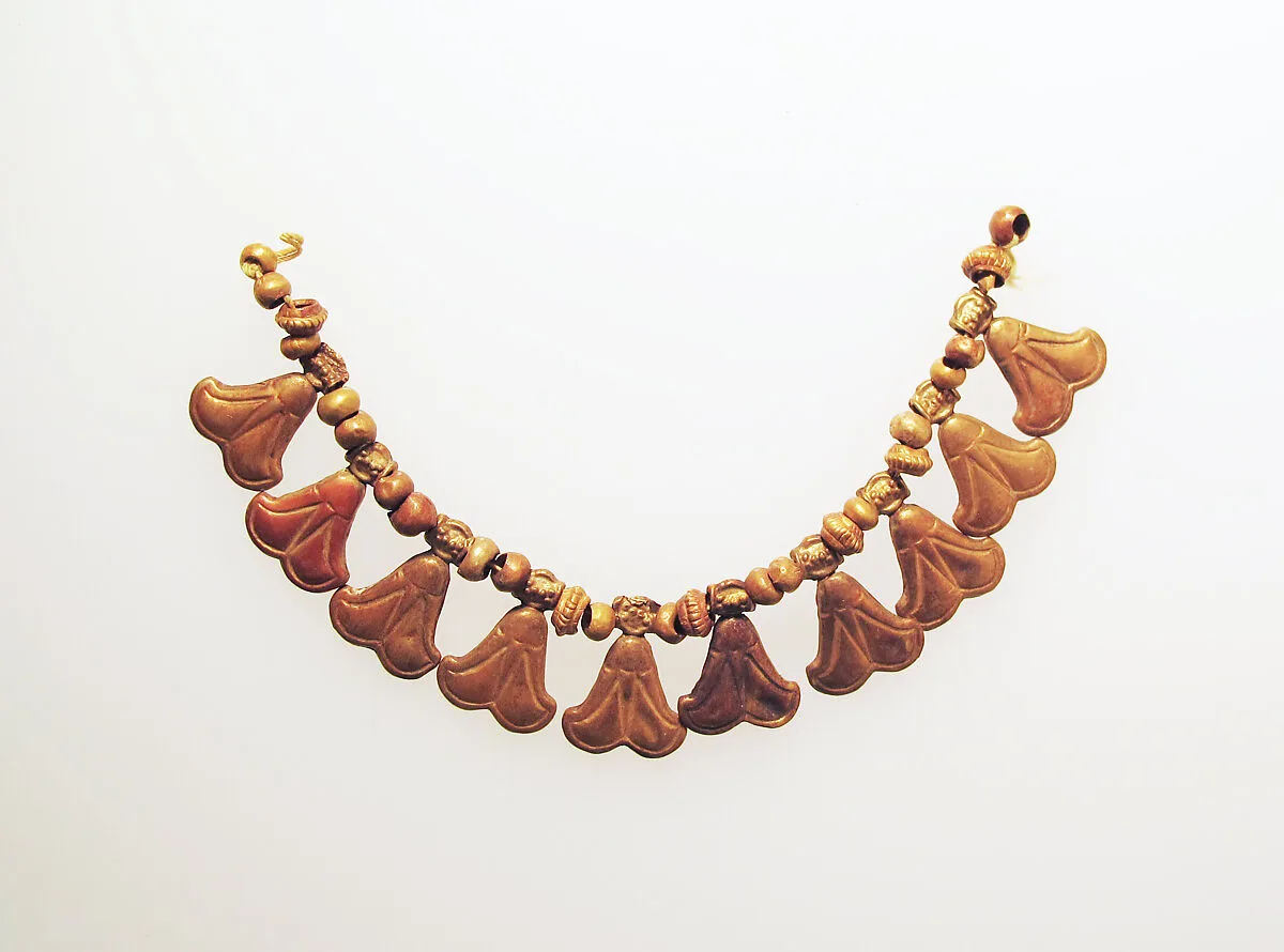 Bead pendant, with lotus flowers — Unknown