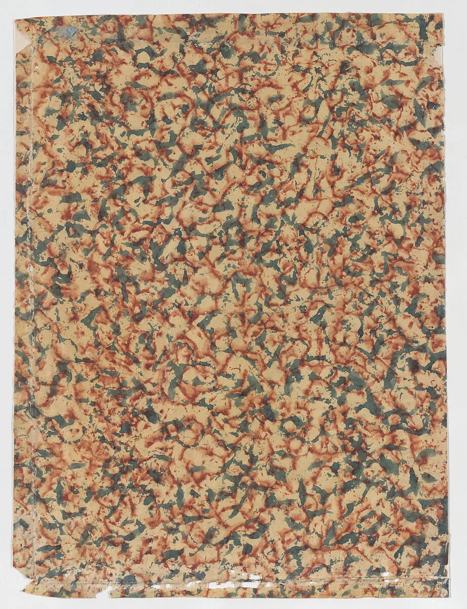 Sheet with overall splotchy pattern — Anonymous