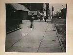 [Construction of the IRT: Street Corner with Plate Glass Window: "WILLIAM BARTHMAN"]