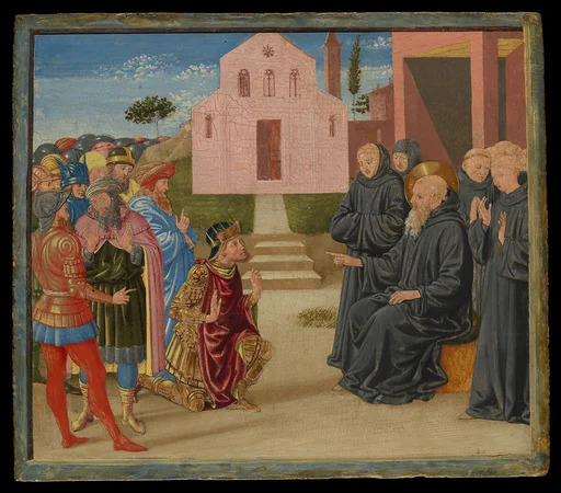 Totila before Saint Benedict