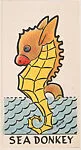 Sea Donkey, bakery insert card from the Pinocchio Circus Performers series (D64) — Walt Disney Productions