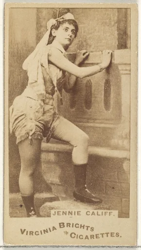 Jennie Califf, from the Actors and Actresses series (N45, Type 1) for Virginia Brights Cigarettes