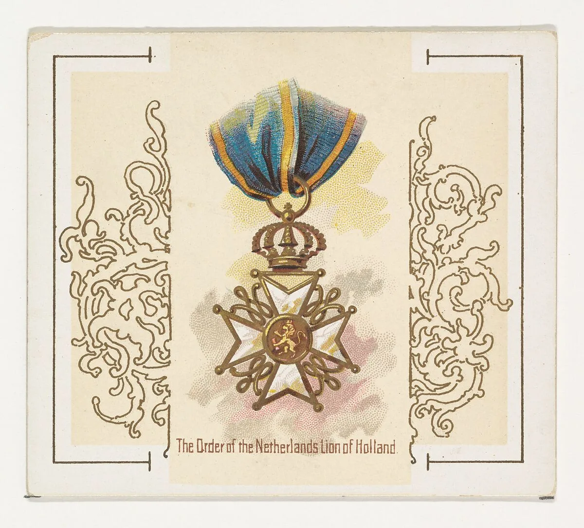 The Order of the Netherlands Lion of Holland, from the World's Decorations series (N44) for Allen & Ginter Cigarettes — Allen & Ginter|Lindner, Eddy & Claus