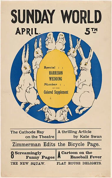 The Sunday World: April 5 — Anonymous, American, 19th century
