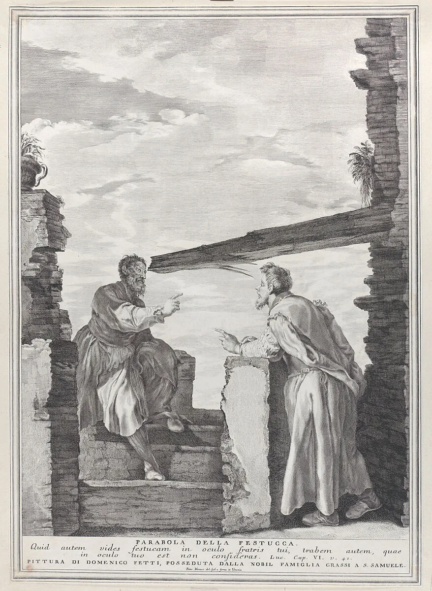 Parable of the mote and the beam — Pietro Monaco|Domenico Fetti
