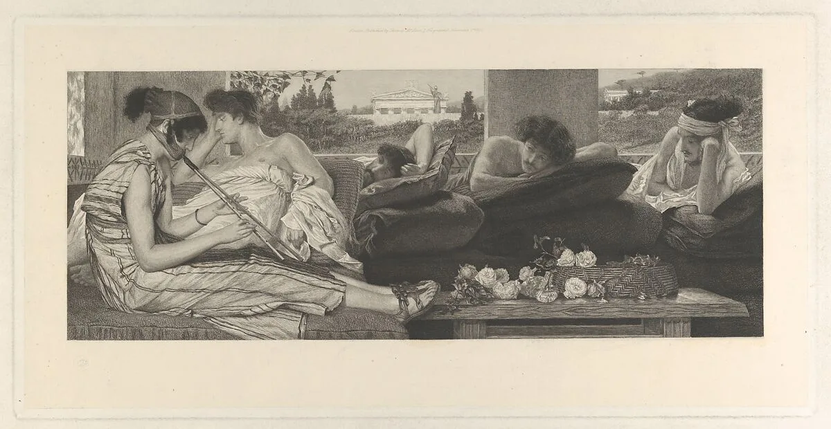 The Siesta — The Printsellers' Association, London|Sir Lawrence Alma-Tadema|Leopold Löwenstam|Thomas McLean