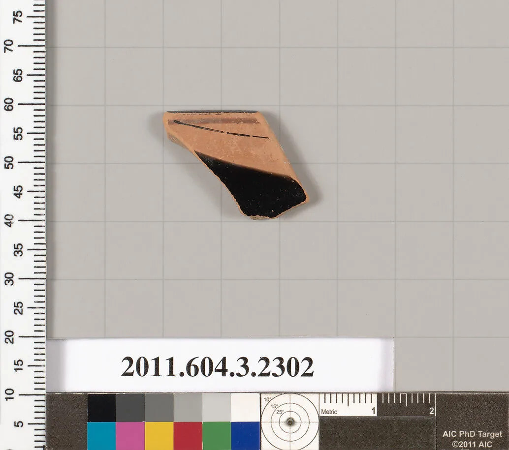 Terracotta rim fragment of a kylix: eye-cup (drinking cup) — Unknown