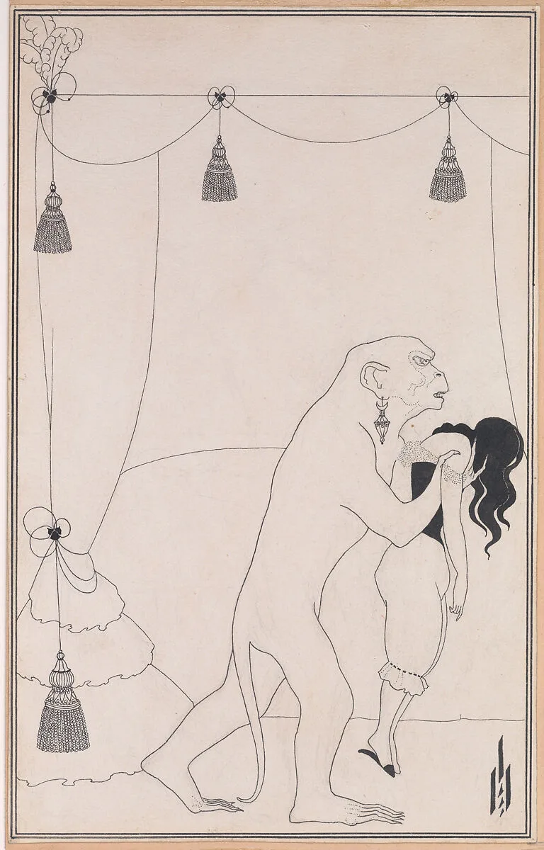 The Murders in the Rue Morgue, for Edgar Allan Poe’s “Tales of Mystery and the Imagination,” Chicago, 1895-96 — Aubrey Vincent Beardsley|Edgar Allan Poe