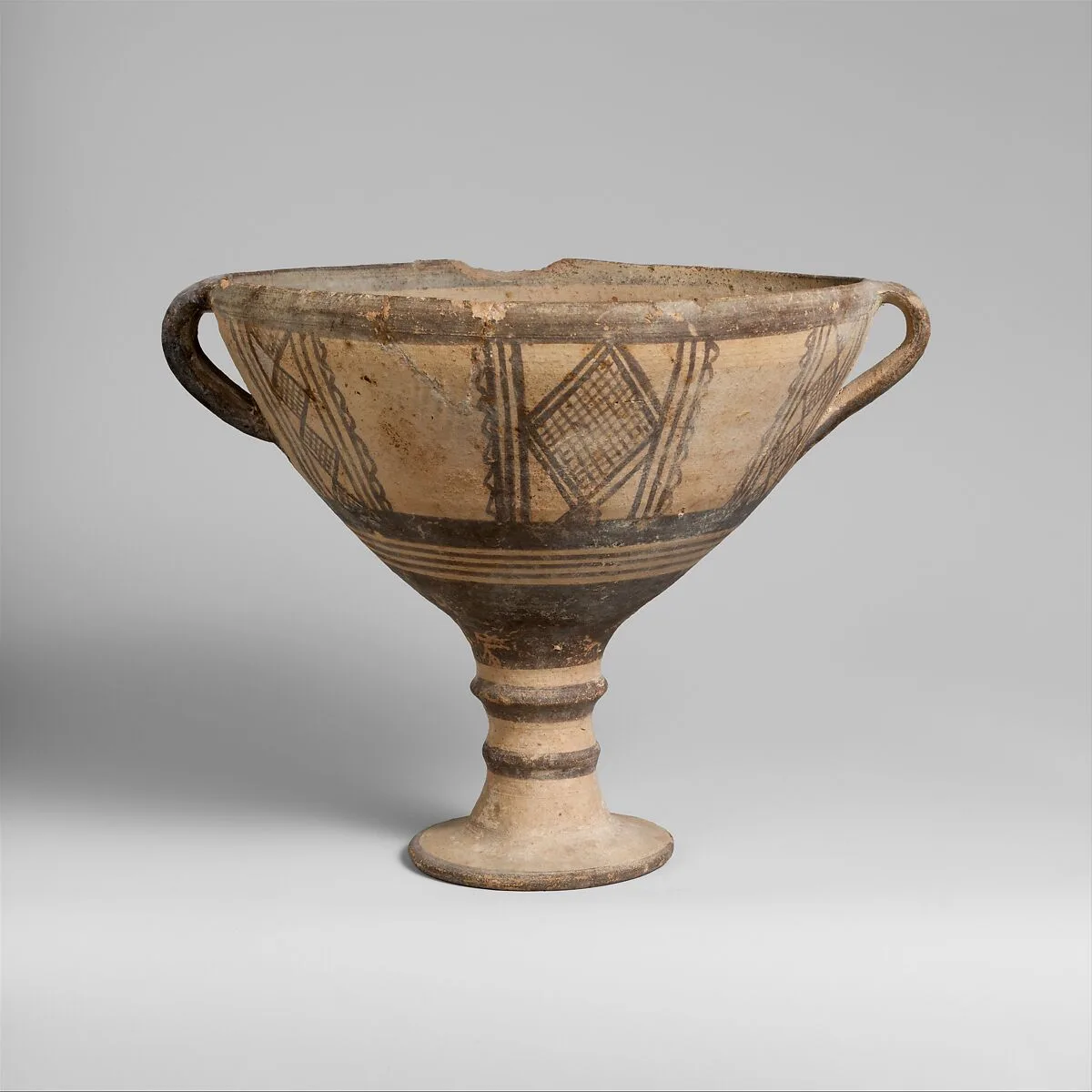 Terracotta stemmed cup — Unknown