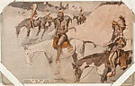 Indians on the War Path from Indians and Western Historical Scenes series (W417) — Unknown