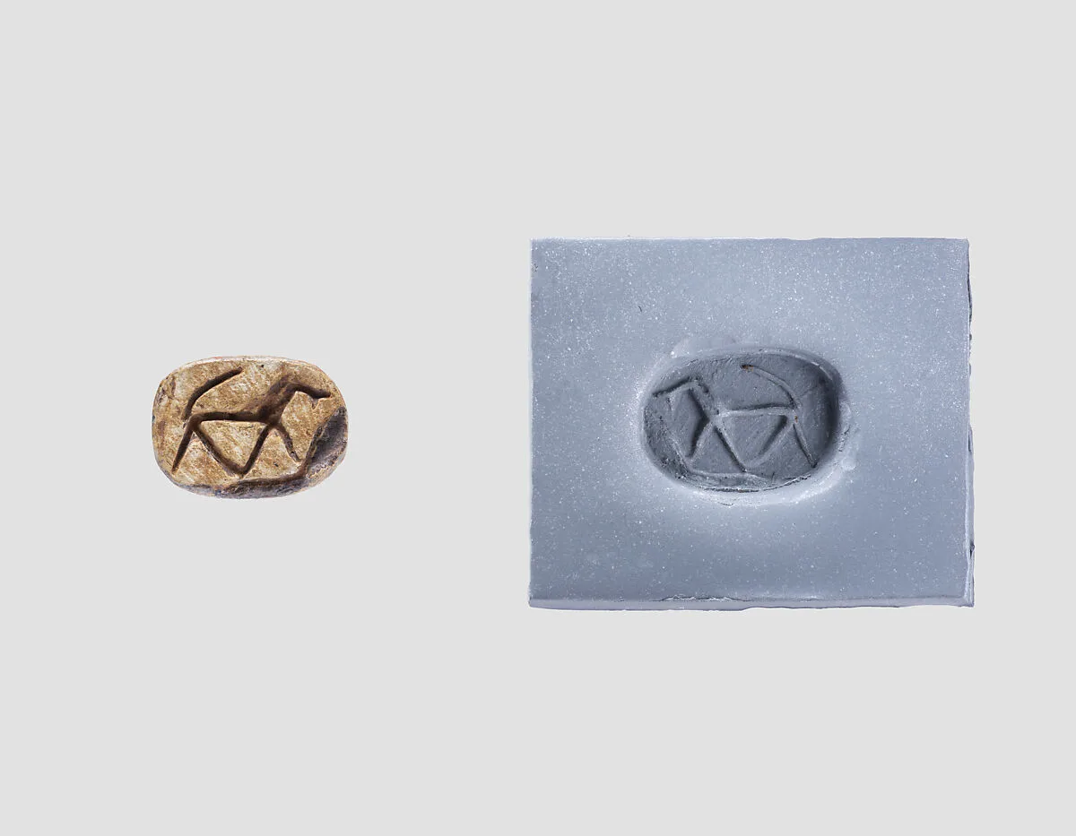 Stamp seal (scarab) with animal — Unknown