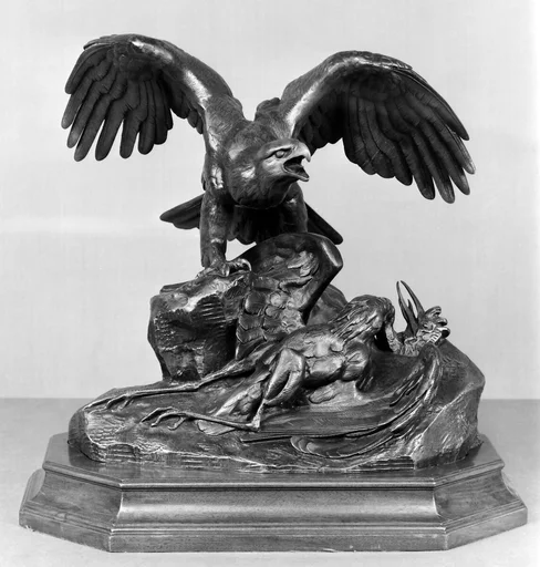 Eagle with a Dead Heron