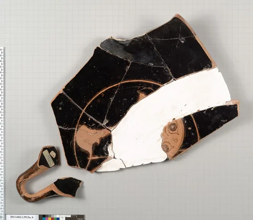 Terracotta fragments of a kylix (drinking cup)