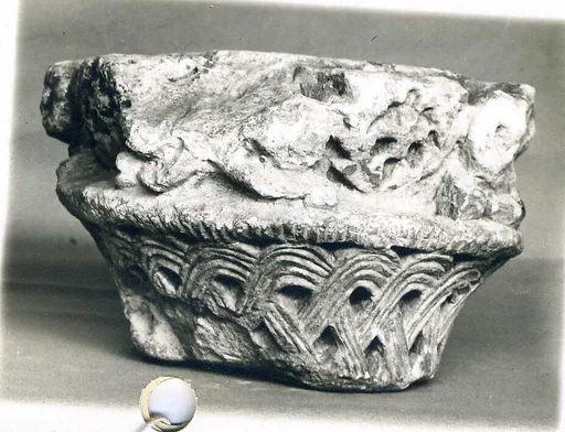 Fragment of a Capital with a Basket-Weave Pattern and Crosses