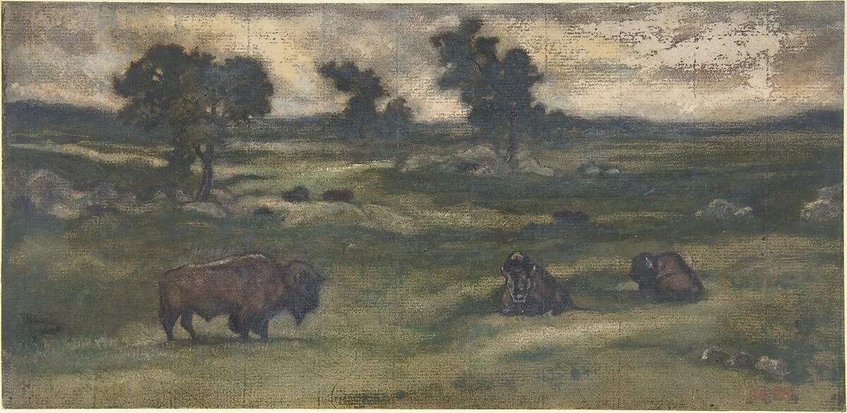 Group of Bison — Antoine-Louis Barye