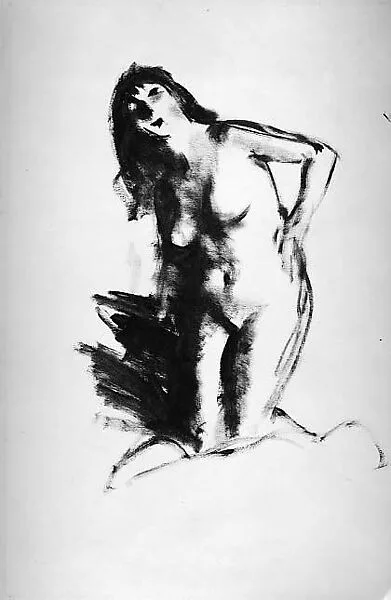 Nude Kneeling — Robert Henri