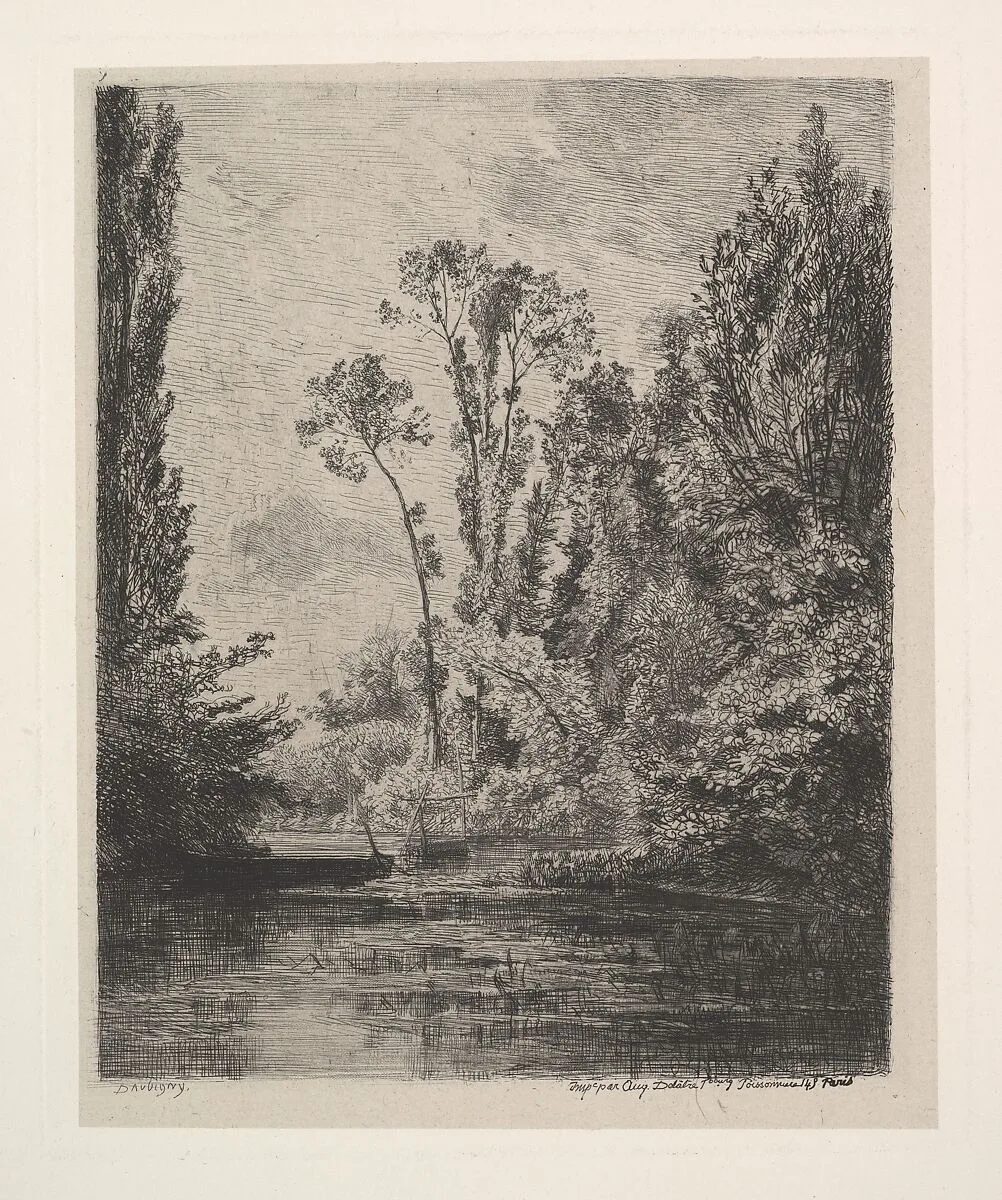 The Virgin Islands at Bezon (The Fish Pond) — Charles-François Daubigny|Auguste Delâtre