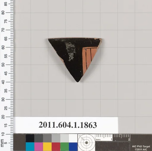 Terracotta rim fragment of a kylix (drinking cup)