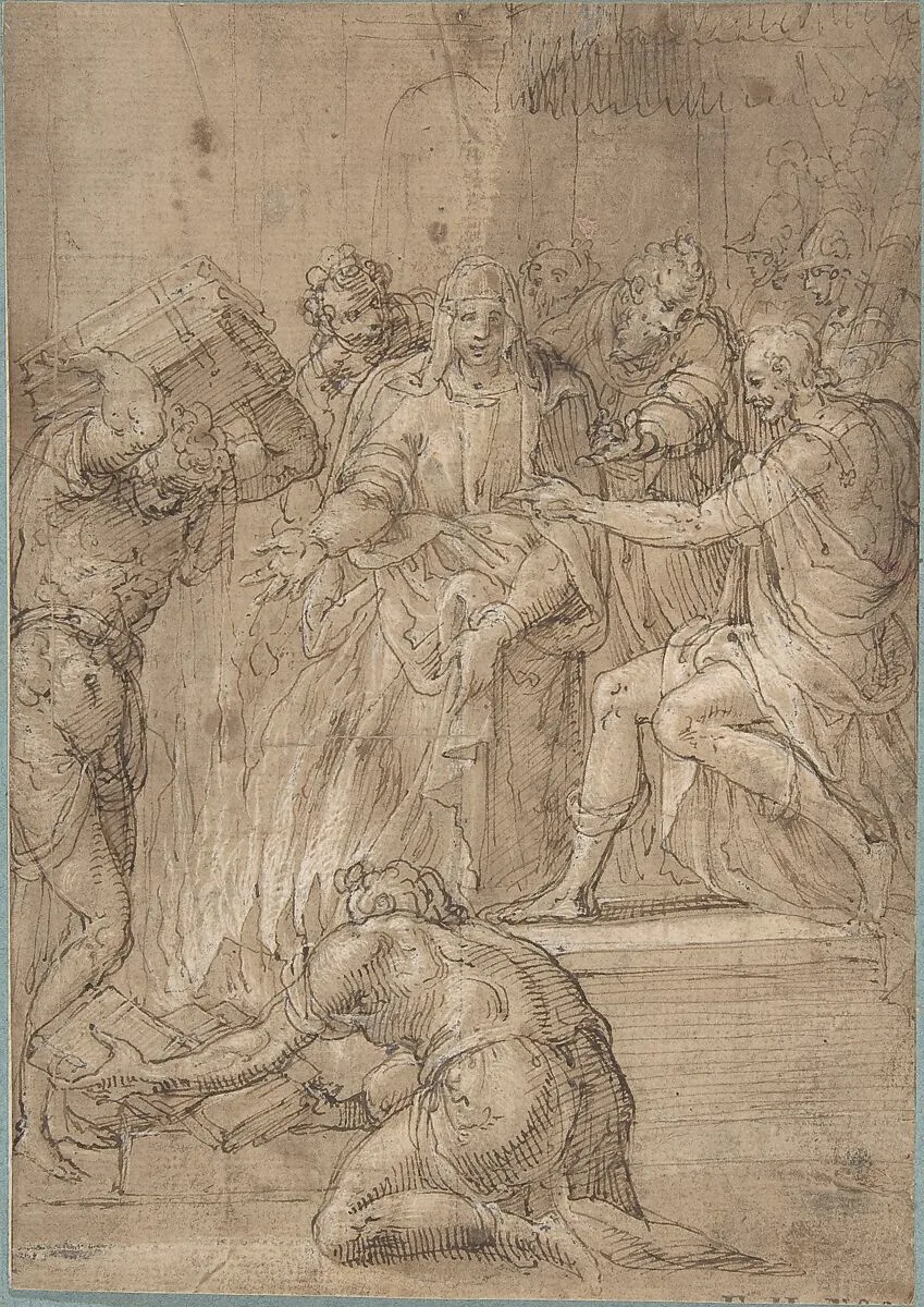 The Cumaean Sibyl before Tarquin the Proud — Niccolò dell' Abate