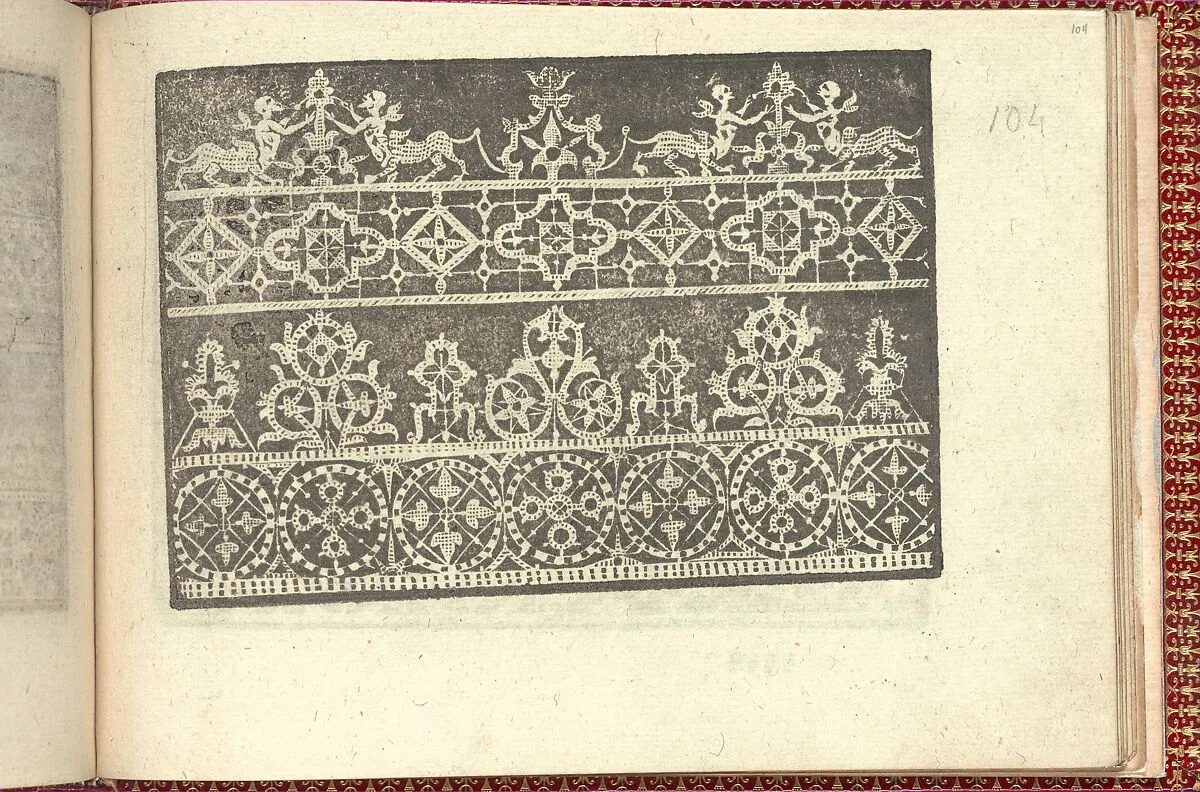Corona delle Nobili et Virtuose Donne: Libro I-IV, page 104 (recto) — Cesare Vecellio