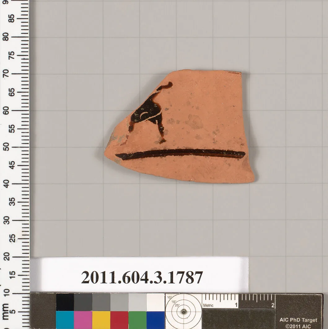 Terracotta rim fragment of a kylix: Lip cup (drinking cup) — Unknown