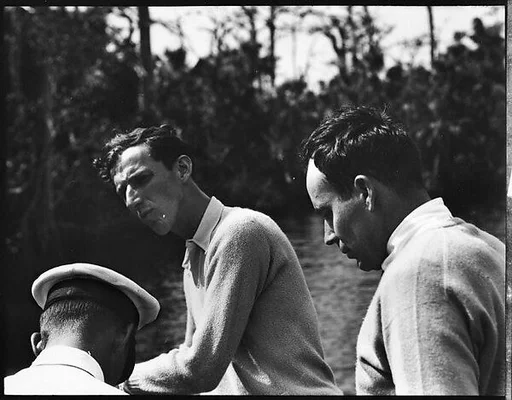 [Unidentified Man on Dayboat, Possibly Joseph Verner Reed, in Everglades, Florida]