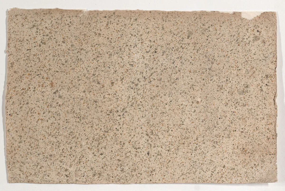 Sheet with an overall brown speckle pattern — Anonymous