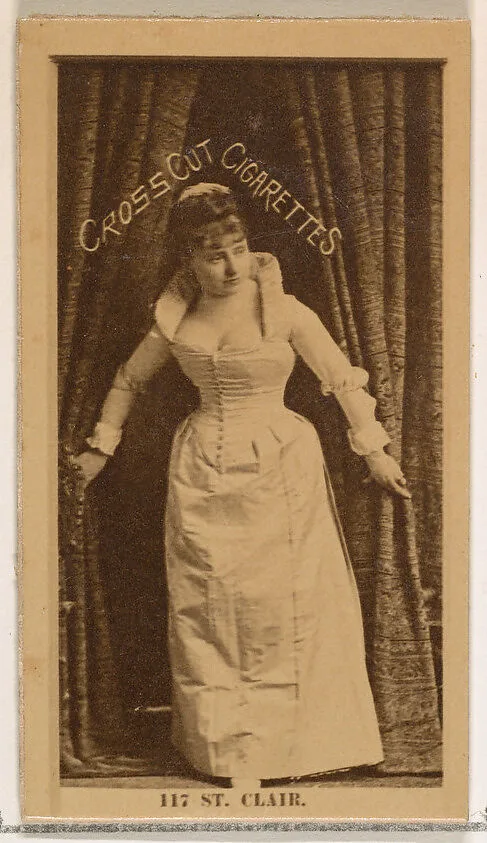 Card Number 117, St. Clair, from the Actors and Actresses series (N145-2) issued by Duke Sons & Co. to promote Cross Cut Cigarettes — W. Duke, Sons & Co.