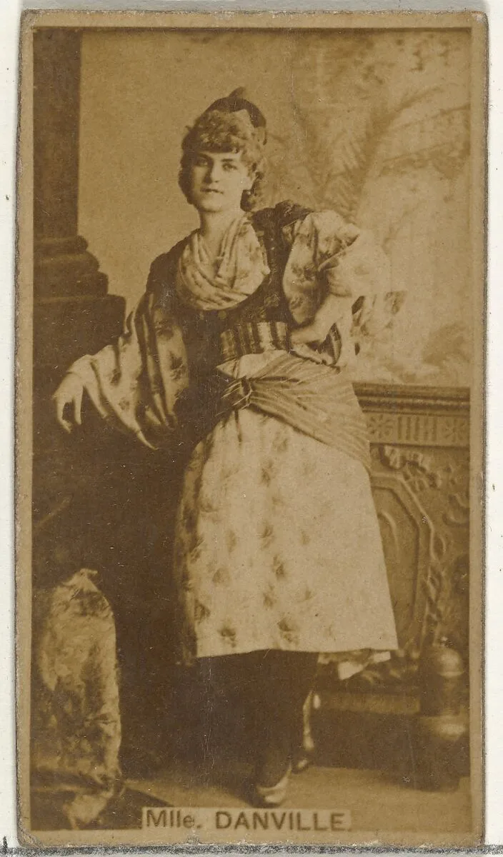 Mlle. Danville, from the Actors and Actresses series (N145-8) issued by Duke Sons & Co. to promote Duke Cigarettes — W. Duke, Sons & Co.|American Tobacco Company
