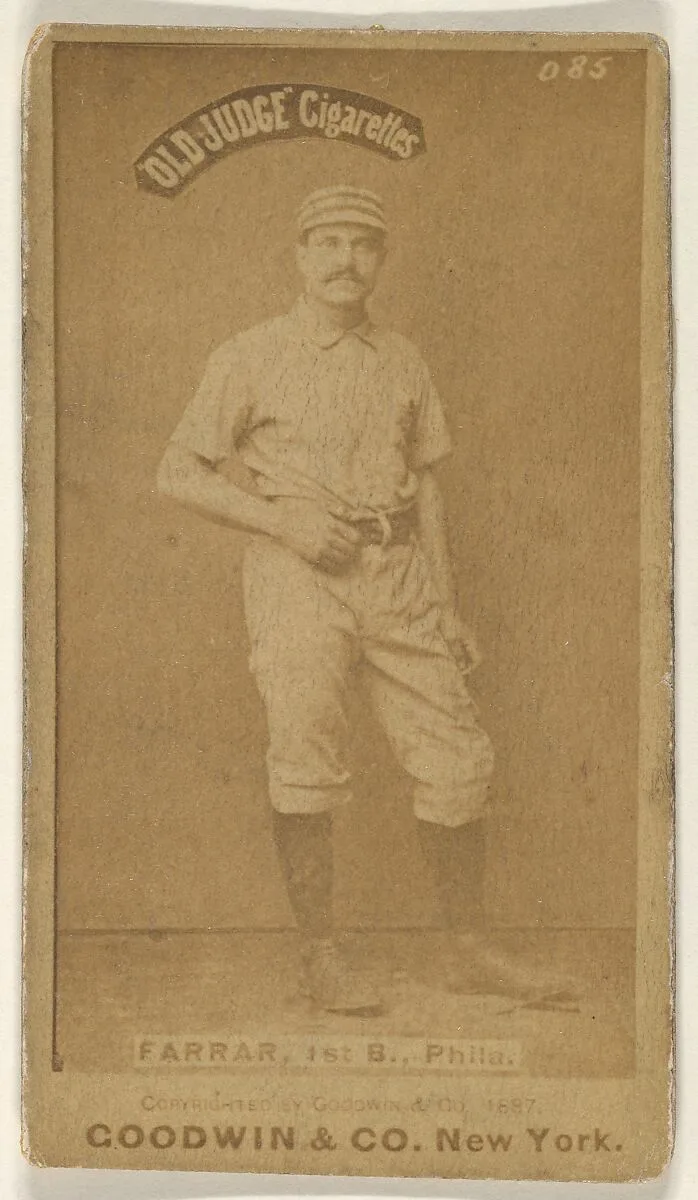 Sidney Douglas Farrar, 1st Base, Philadelphia, from the Old Judge series (N172) for Old Judge Cigarettes — Goodwin & Company