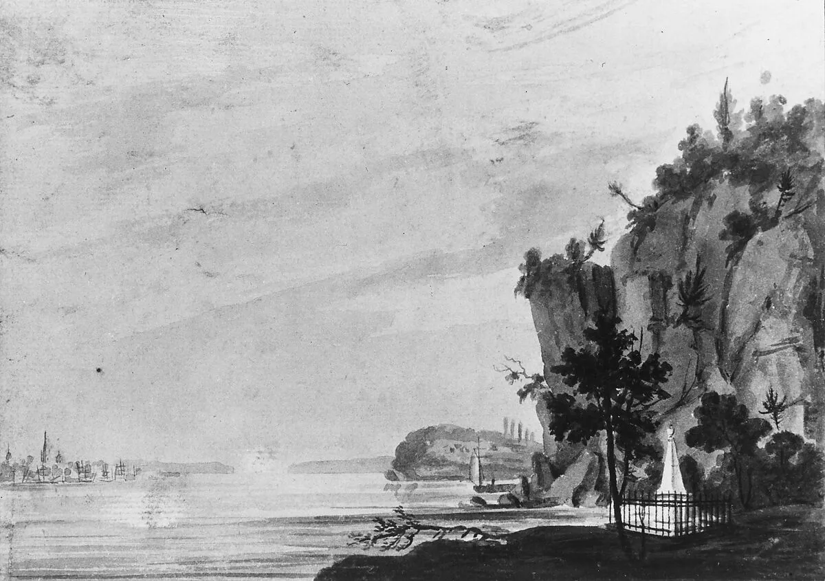 The Monument to Alexander Hamilton at Weehawken — Pavel Petrovich Svinin