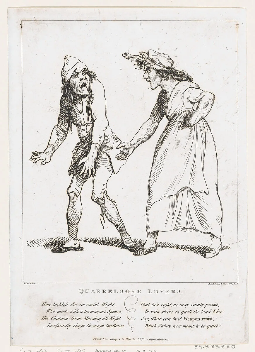 Quarrelsome Lovers — Henry Wigstead|George Murgatroyd Woodward|Thomas Rowlandson