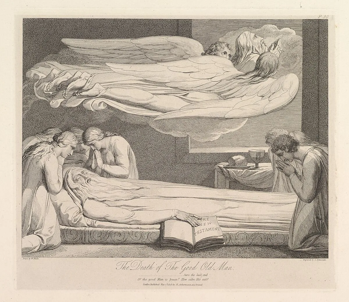 The Death of the Good Old Man, from "The Grave," a Poem by Robert Blair — Rudolph Ackermann, London|William Blake|Luigi Schiavonetti|Robert Blair