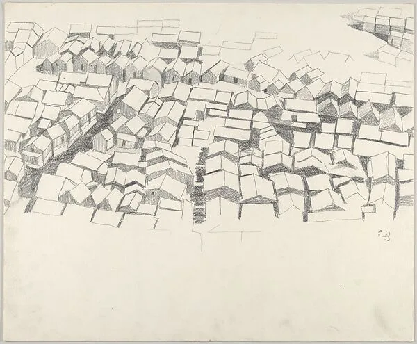 Sketch for Lithograph "Las Yaguas" 1956 — Emilio Sanchez